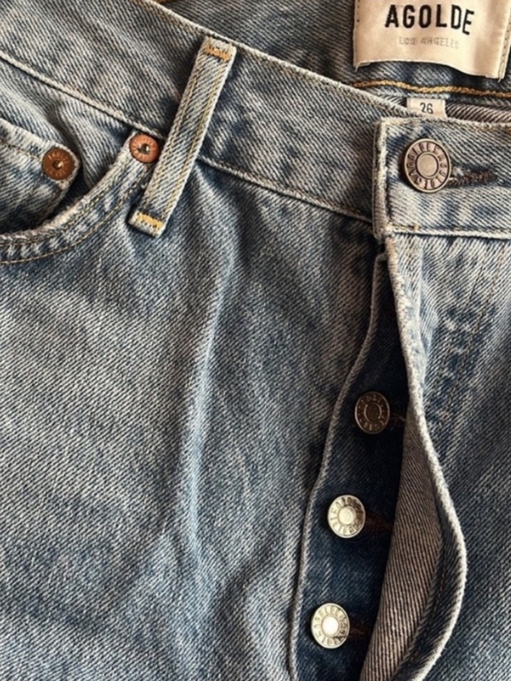 Agolde Riley Crop Jeans Size 26 - Picture 5 of 7